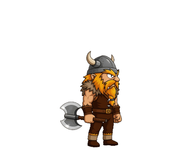 The last Viking, axe in hand